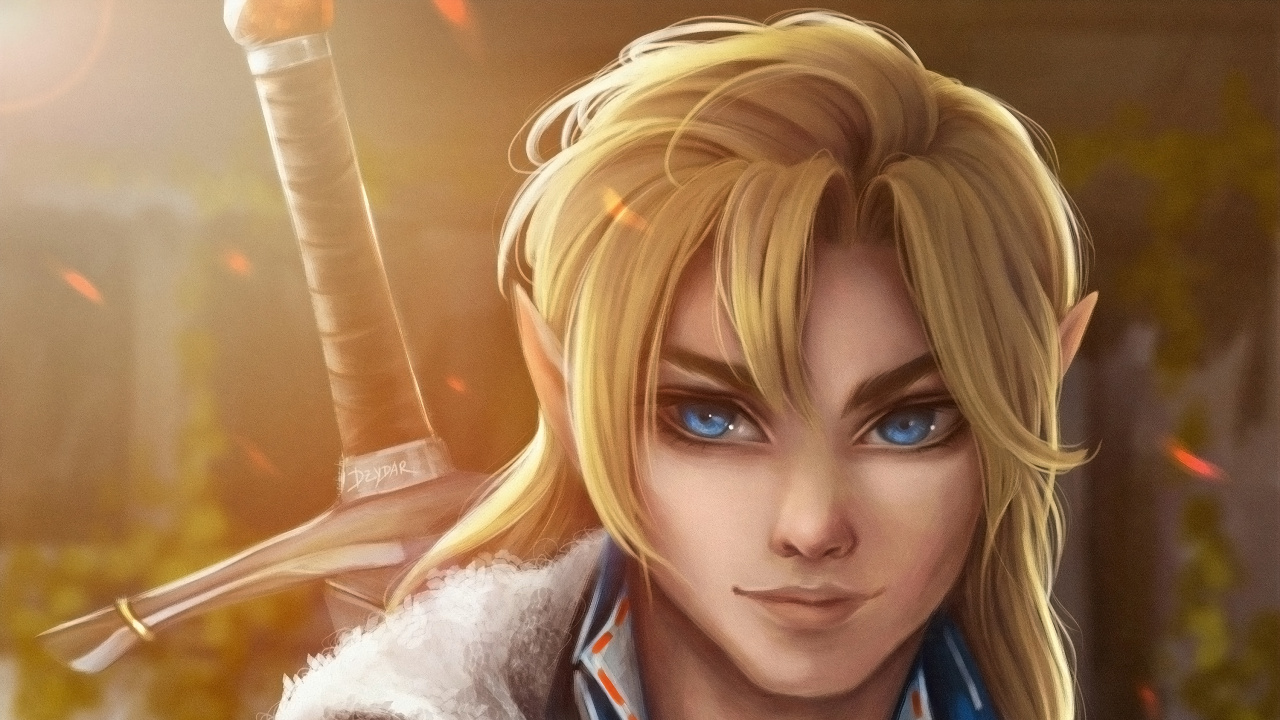 Обои арт, волосы, лицо, прическа, мультфильм в разрешении 1280x720