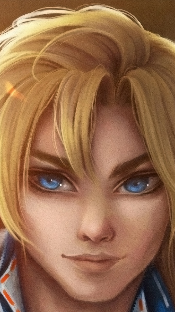 Обои арт, волосы, лицо, прическа, мультфильм в разрешении 720x1280