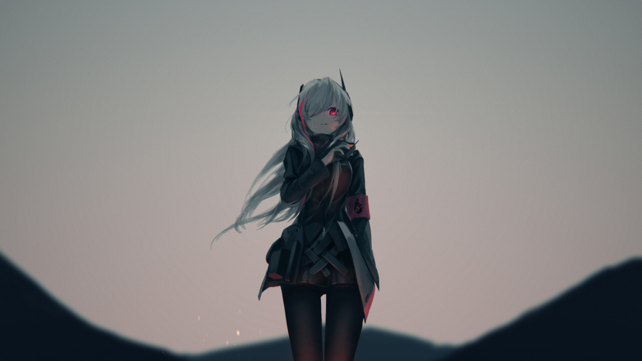 Обои аниме, Девочки Прифронтовых, арт, анимация, верхняя одежда в разрешении 1280x720