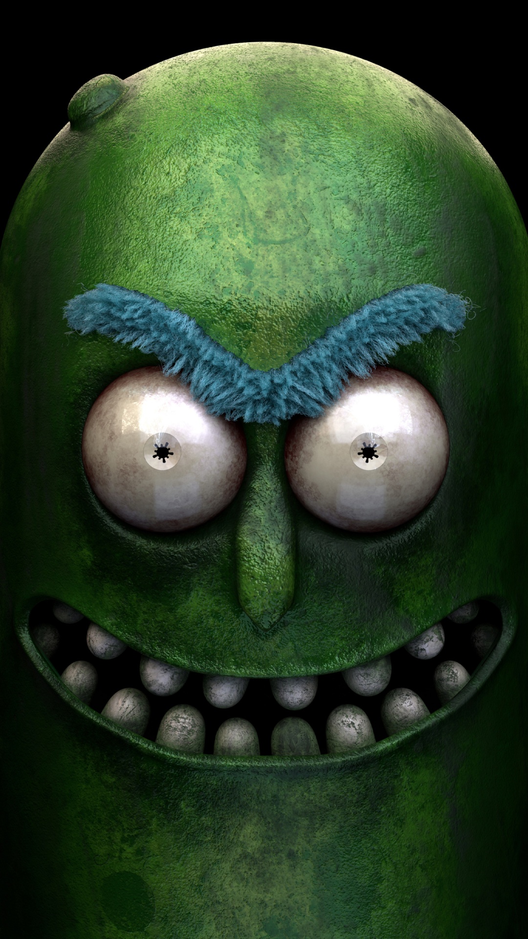 Обои Рик и Морти Амолед, Рик Санчез, Маринованный Рик, рисование, Помогайки и уничтожить в разрешении 1080x1920