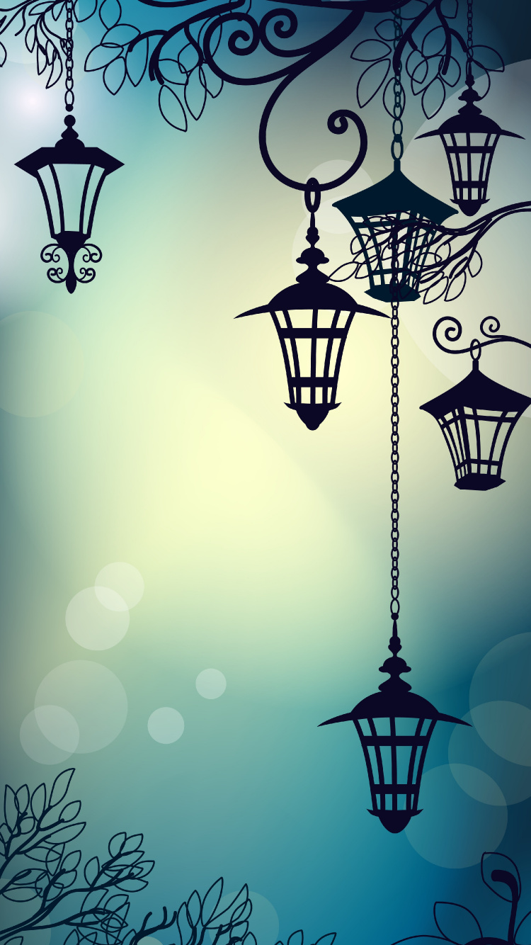 Обои осветительная арматура, уличный фонарь, белые, свет, синий в разрешении 750x1334