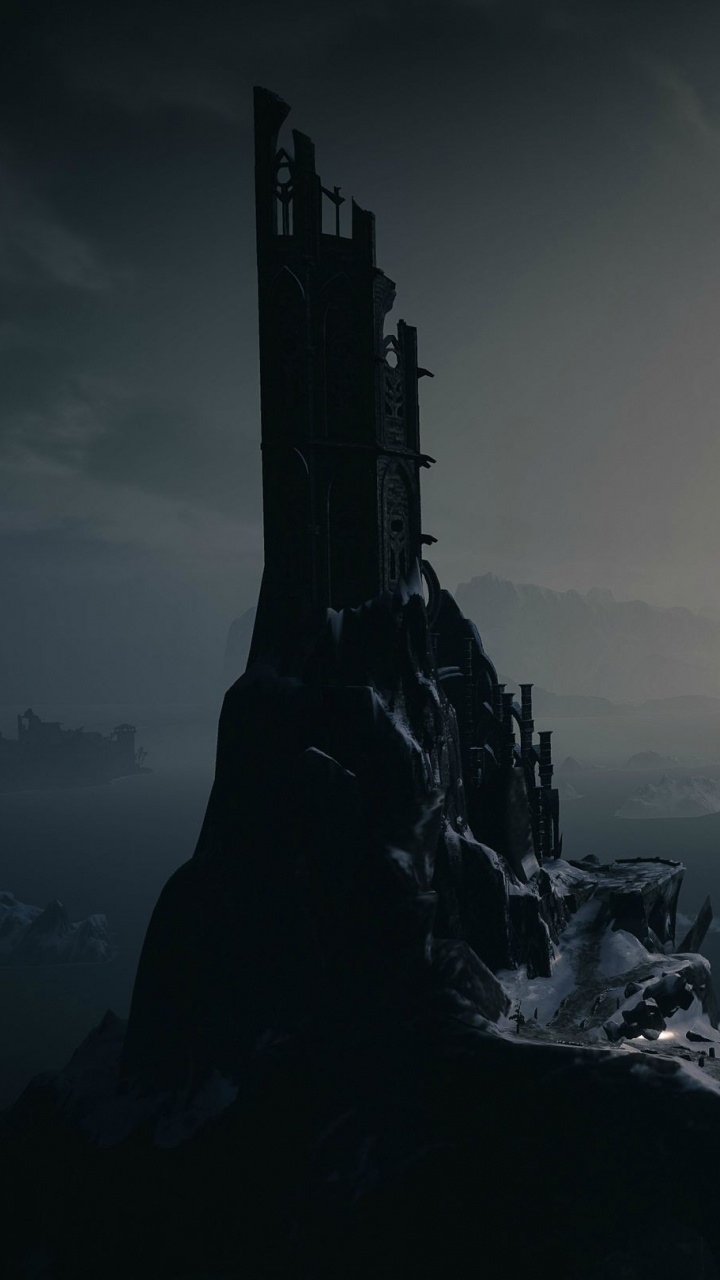 Обои Геральт из ривии, Ведьмак, цири, горный рельеф, гора в разрешении 720x1280