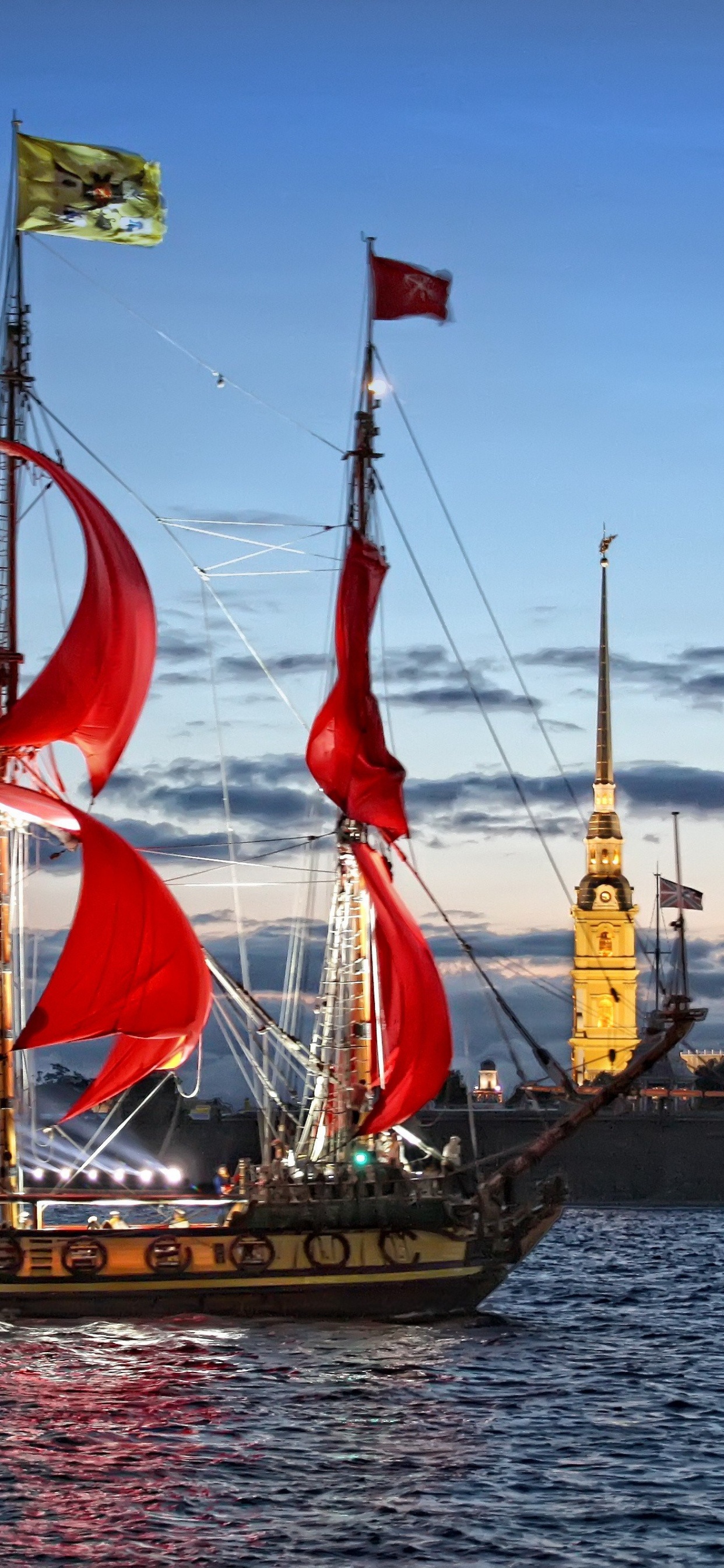 Обои каравелла, Санкт Петербург, Бригантина, корабль, галеон в разрешении 1242x2688