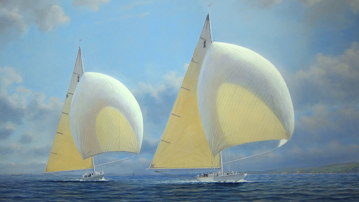 Обои парусная шлюпка, парусник, лодка, мореплавание, перевозка воды в разрешении 1366x768