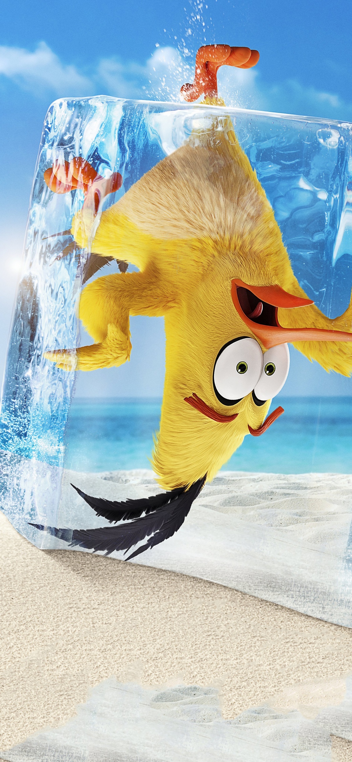 Обои могучий орел, зажимной патрон, бросить злых птиц, лазурный, вода в разрешении 1125x2436