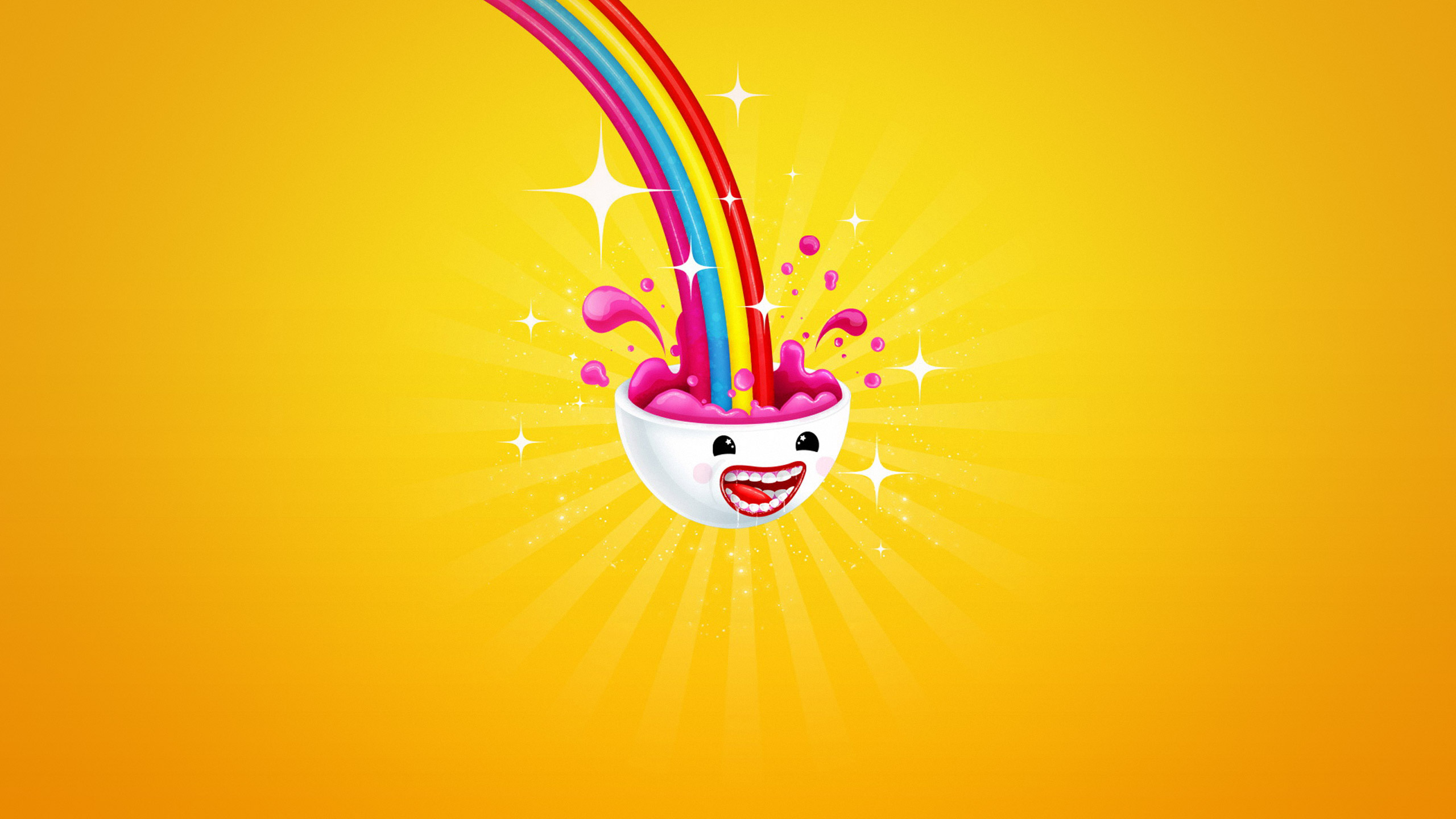 Обои желтый, графический дизайн, иллюстрация, графика, арт в разрешении 2560x1440