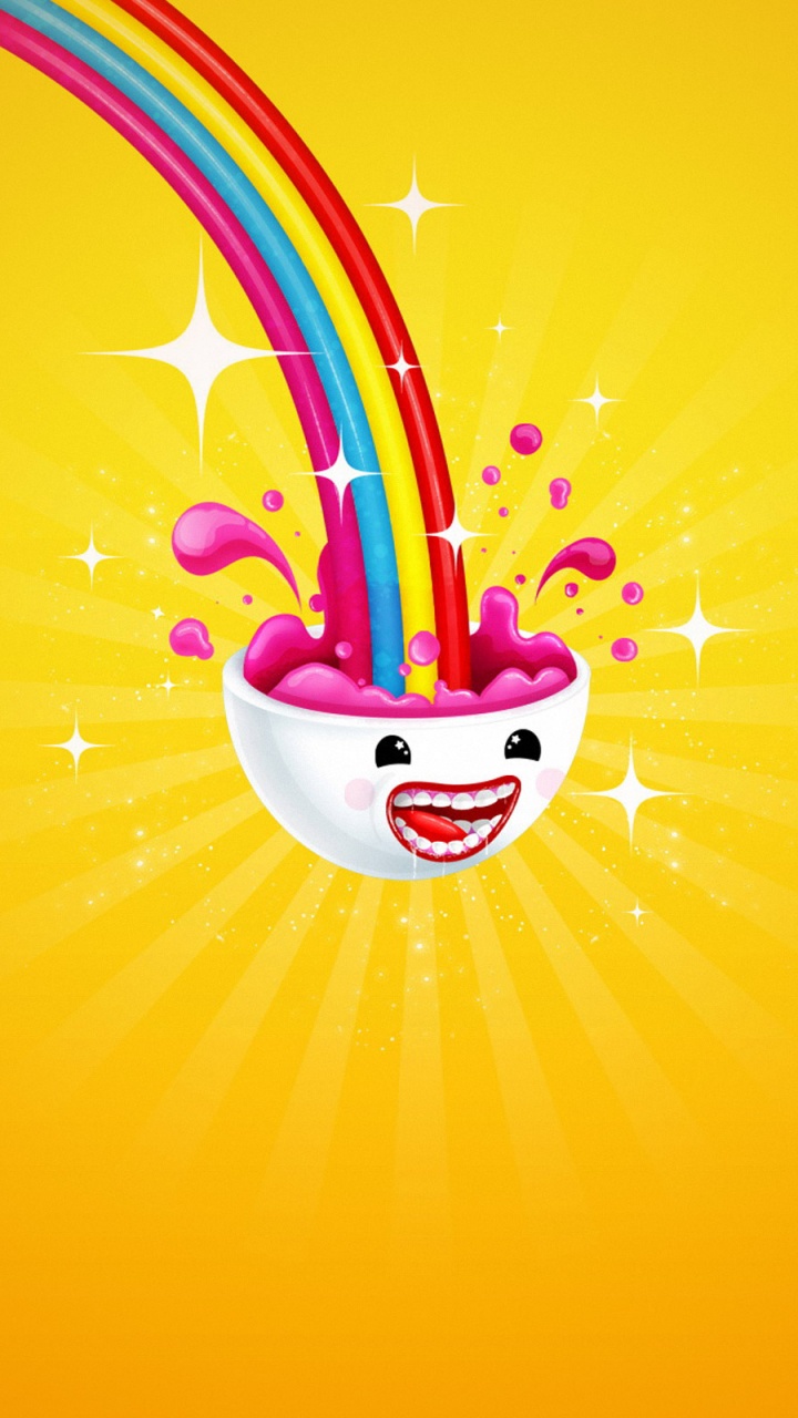 Обои желтый, графический дизайн, иллюстрация, графика, арт в разрешении 720x1280