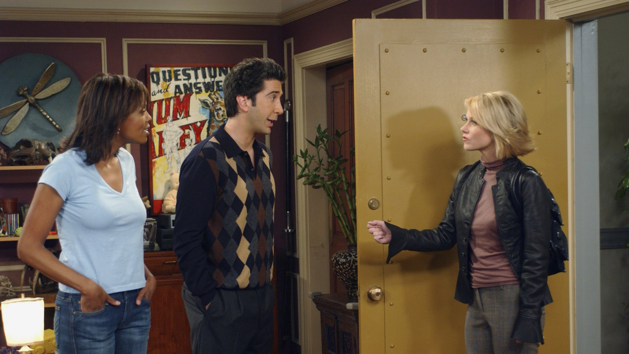 Обои Дженнифер Энистон, Рейчел Грин, Росс Геллер, Джоуи Триббиани, Друзья - Сезон 10 в разрешении 1280x720