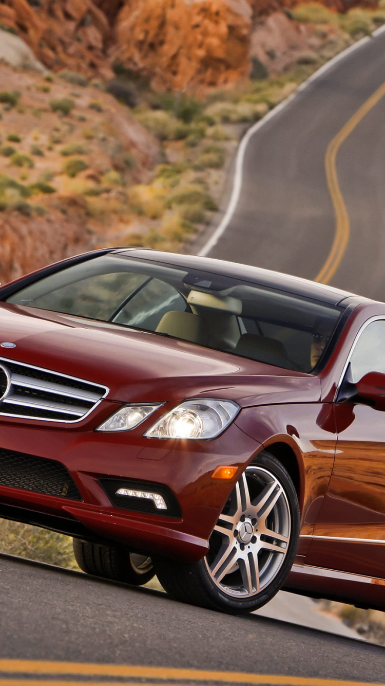 Обои e550 купе, авто, кузов купе, автомобиль среднего размера, личный роскошный автомобиль в разрешении 750x1334