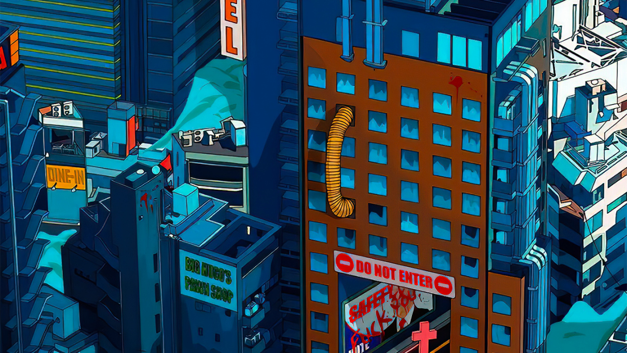 Обои метрополия, здание, небоскреб, синий, вышка в разрешении 1280x720