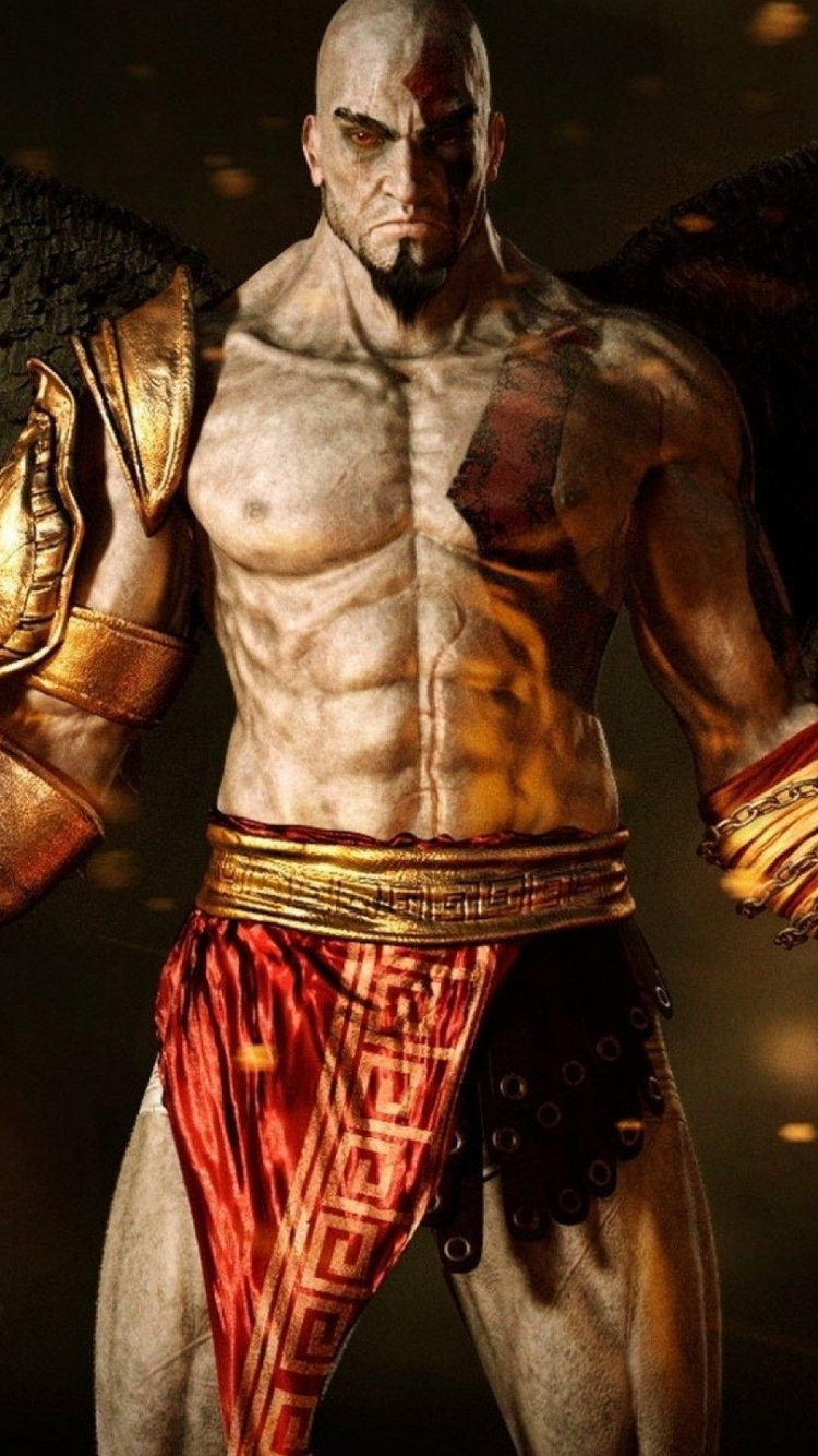 Обои god of war ascension, god of war, кратос, god of war 3, бог войны призрак Спарты в разрешении 750x1334