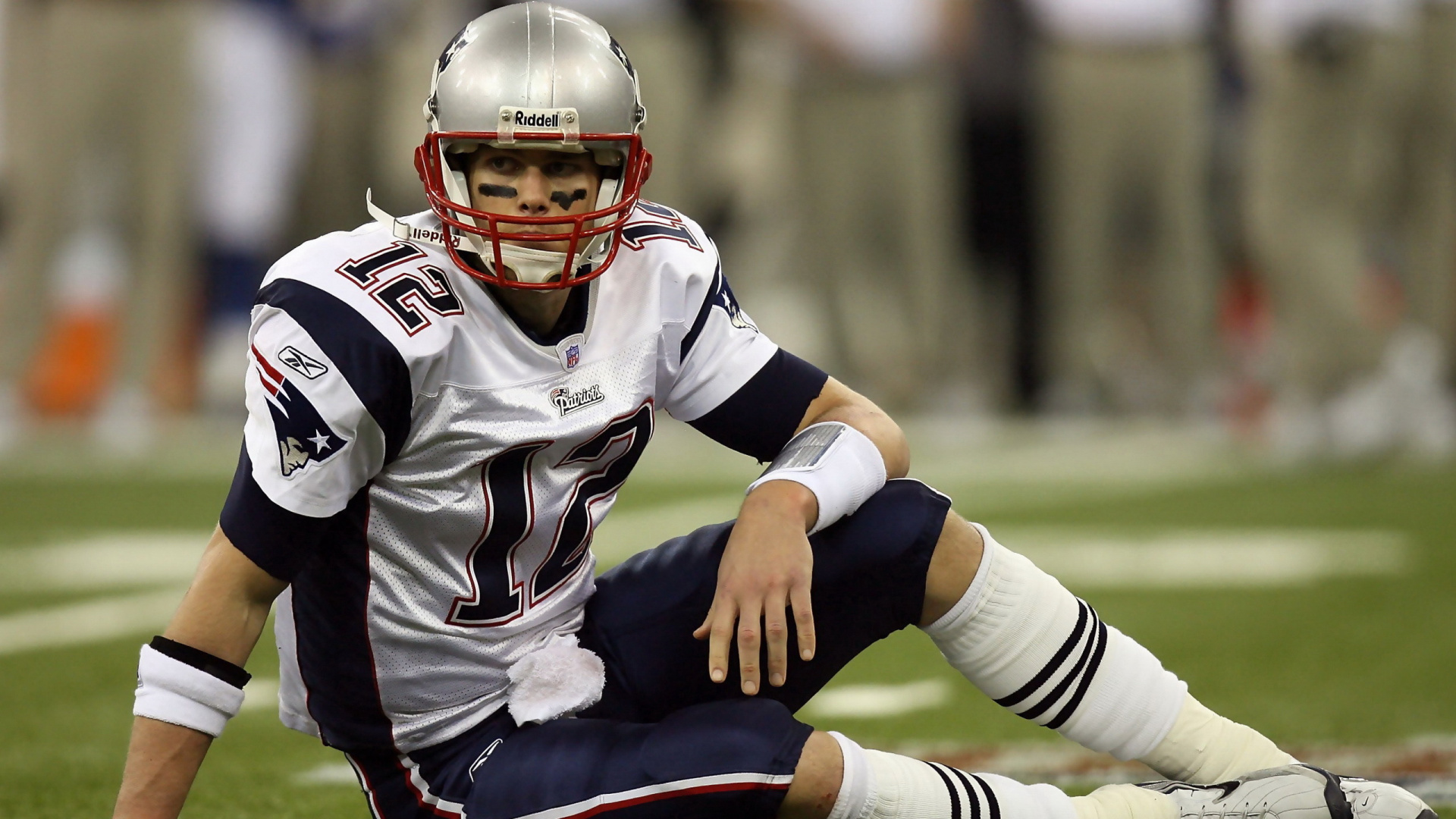 Обои Нью ингленд пэтриотс, Лига, американский футбол, игрок, занятие спортом в разрешении 1920x1080