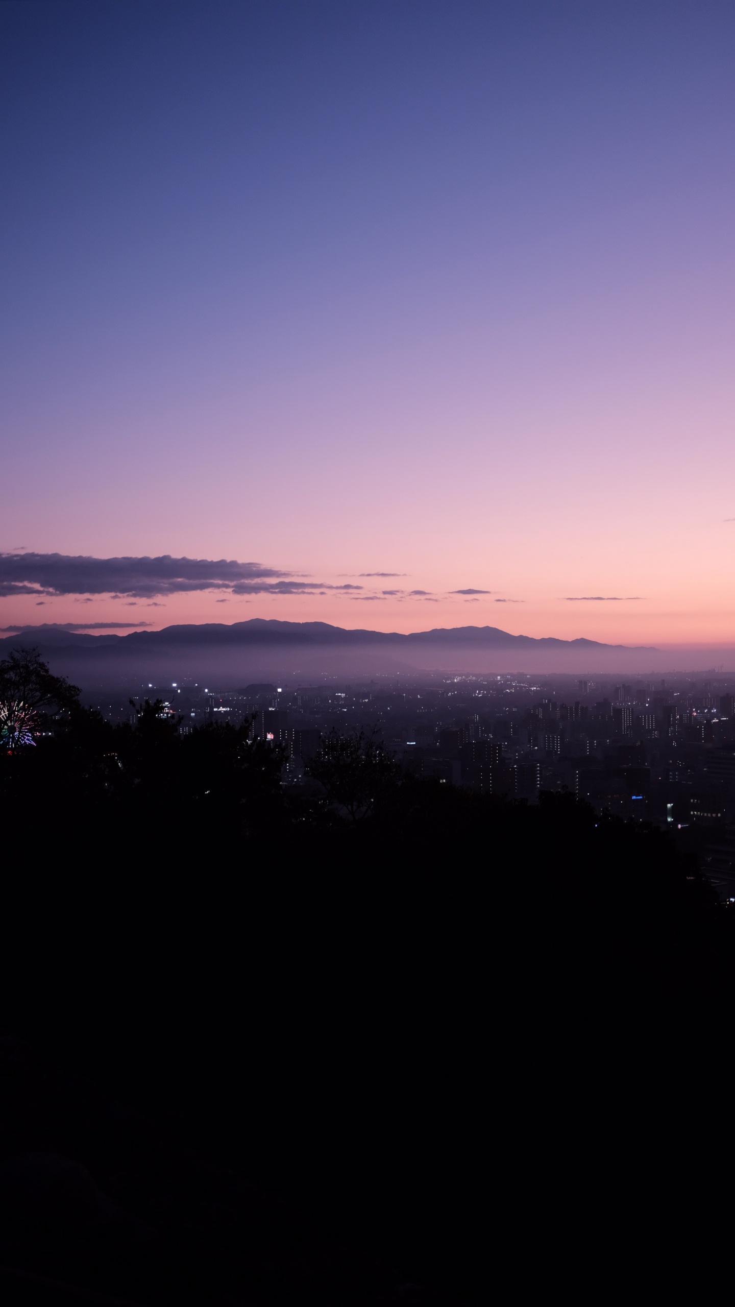 Обои закат, золотой час, облако, горизонт, сумрак в разрешении 1440x2560