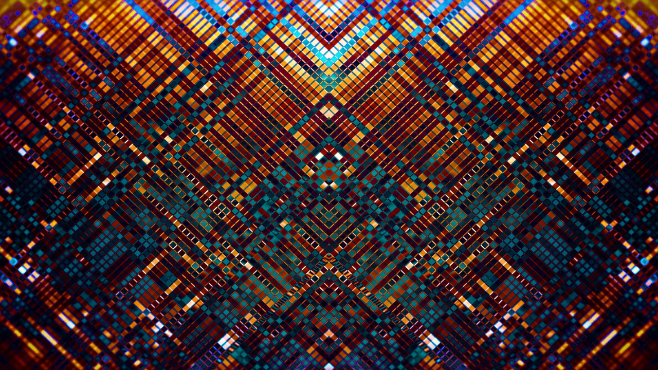 Обои метрополия, линия, фрактал, симметрия, дизайн в разрешении 1280x720