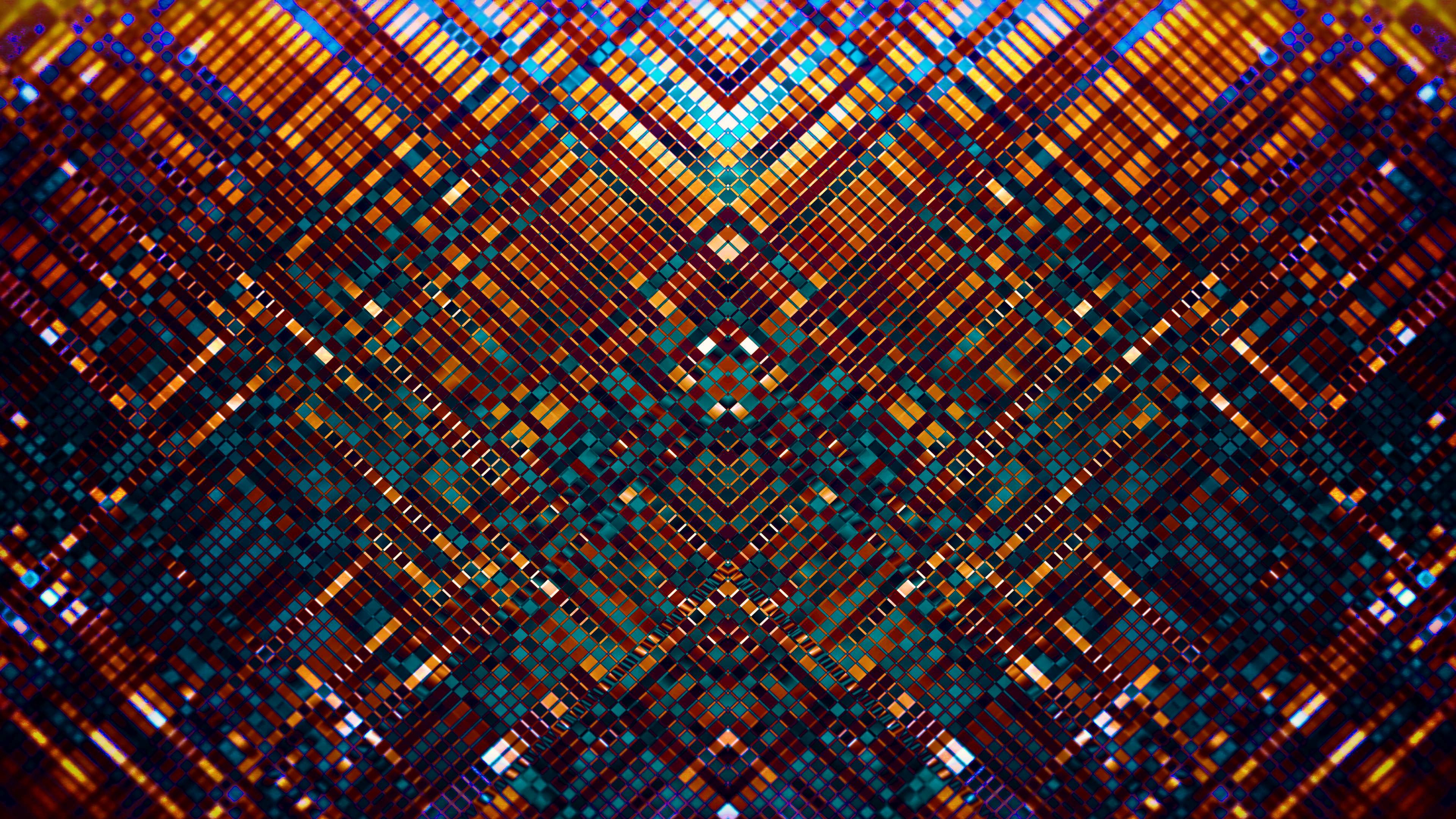 Обои метрополия, линия, фрактал, симметрия, дизайн в разрешении 3840x2160