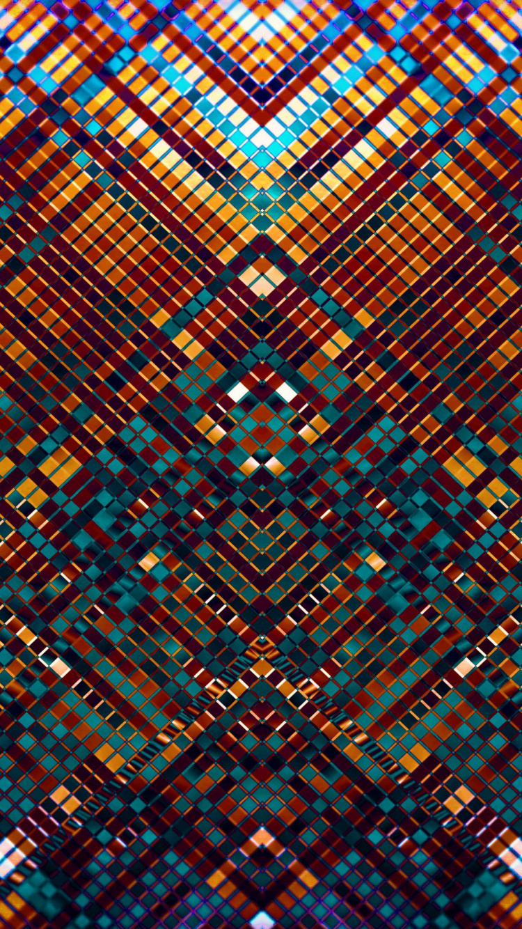 Обои метрополия, линия, фрактал, симметрия, дизайн в разрешении 750x1334