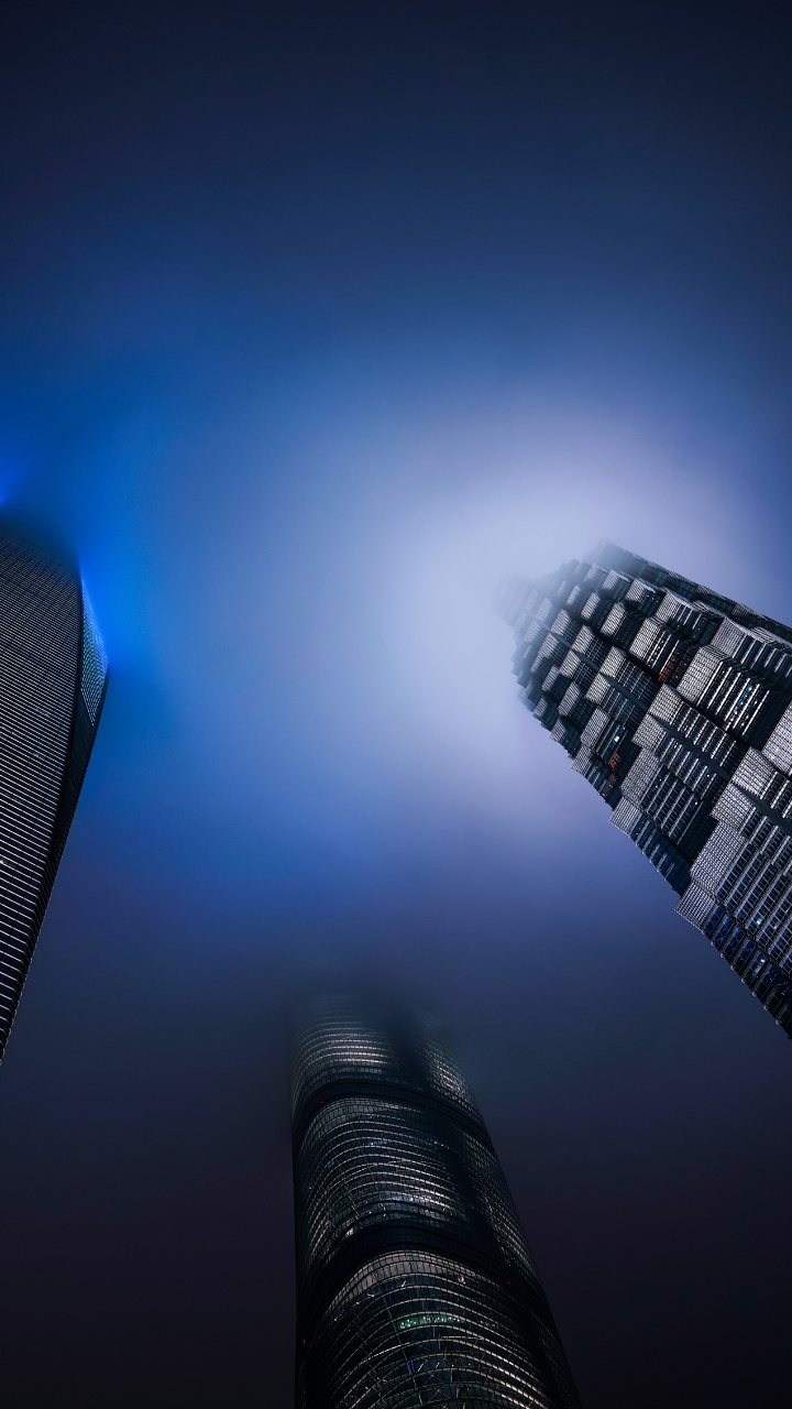 Обои небоскреб, высотное здание, здание, дневное время, вышка в разрешении 720x1280