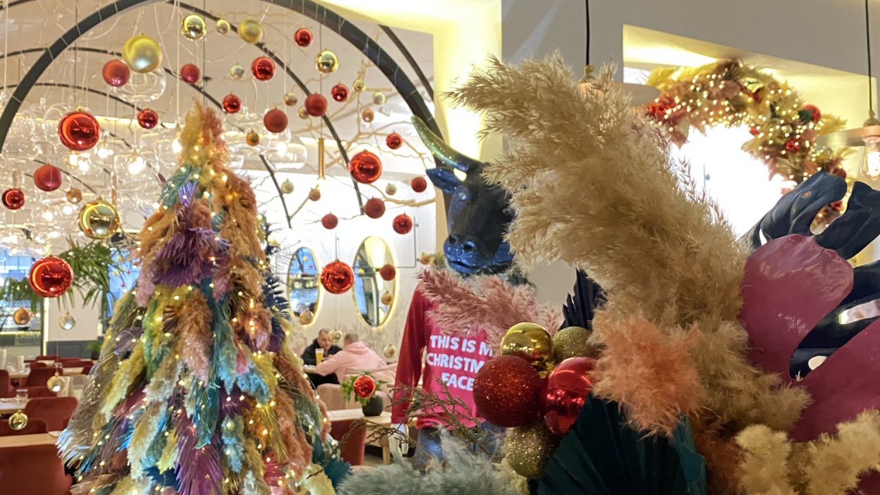 Обои Рождественские украшения, Рождественский день, фестиваль, дизайн интерьера, флористики в разрешении 1280x720