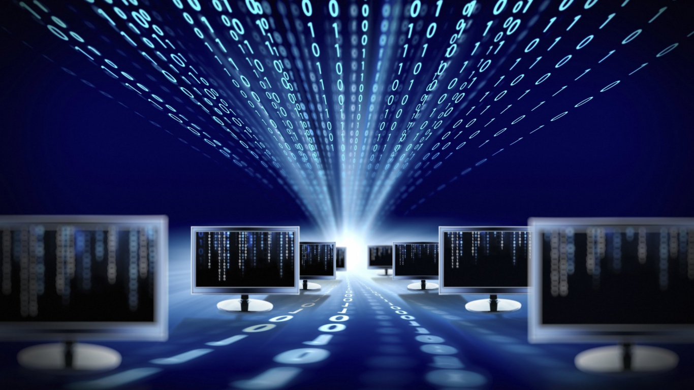 Обои свет, технологии, архитектура, ночь, метрополия в разрешении 1366x768