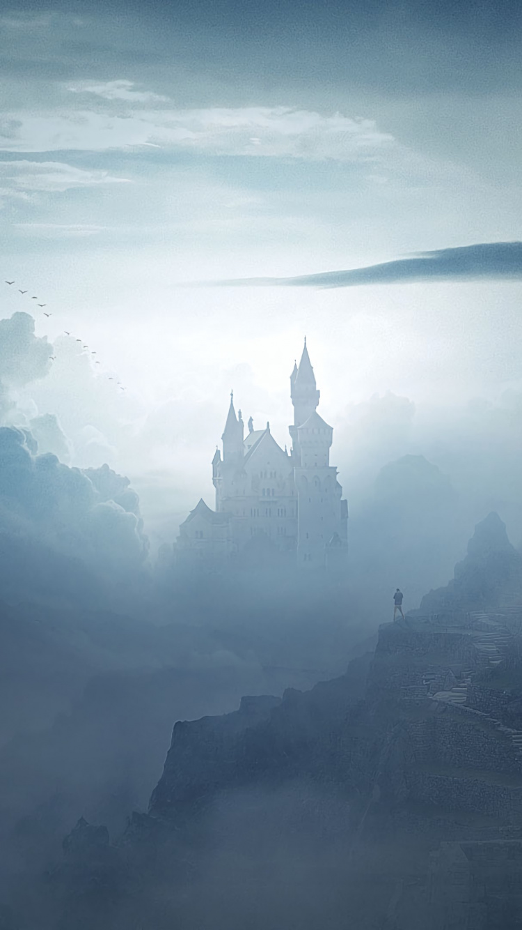 Обои атмосфера, туман, природный ландшафт, облако, мгла в разрешении 750x1334