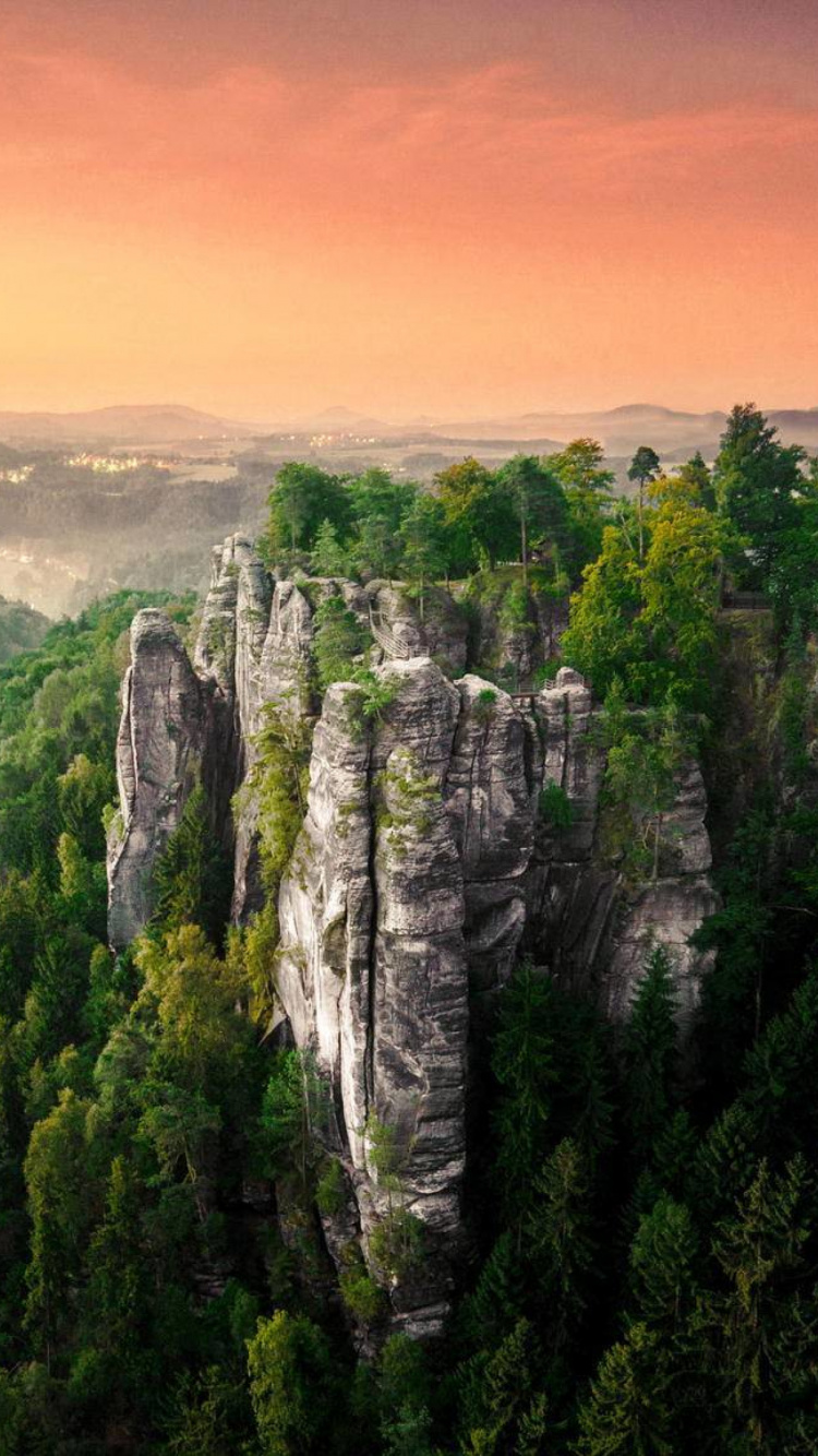 Обои саксонская Швейцария, Швейцария, природа, гора, рок в разрешении 750x1334