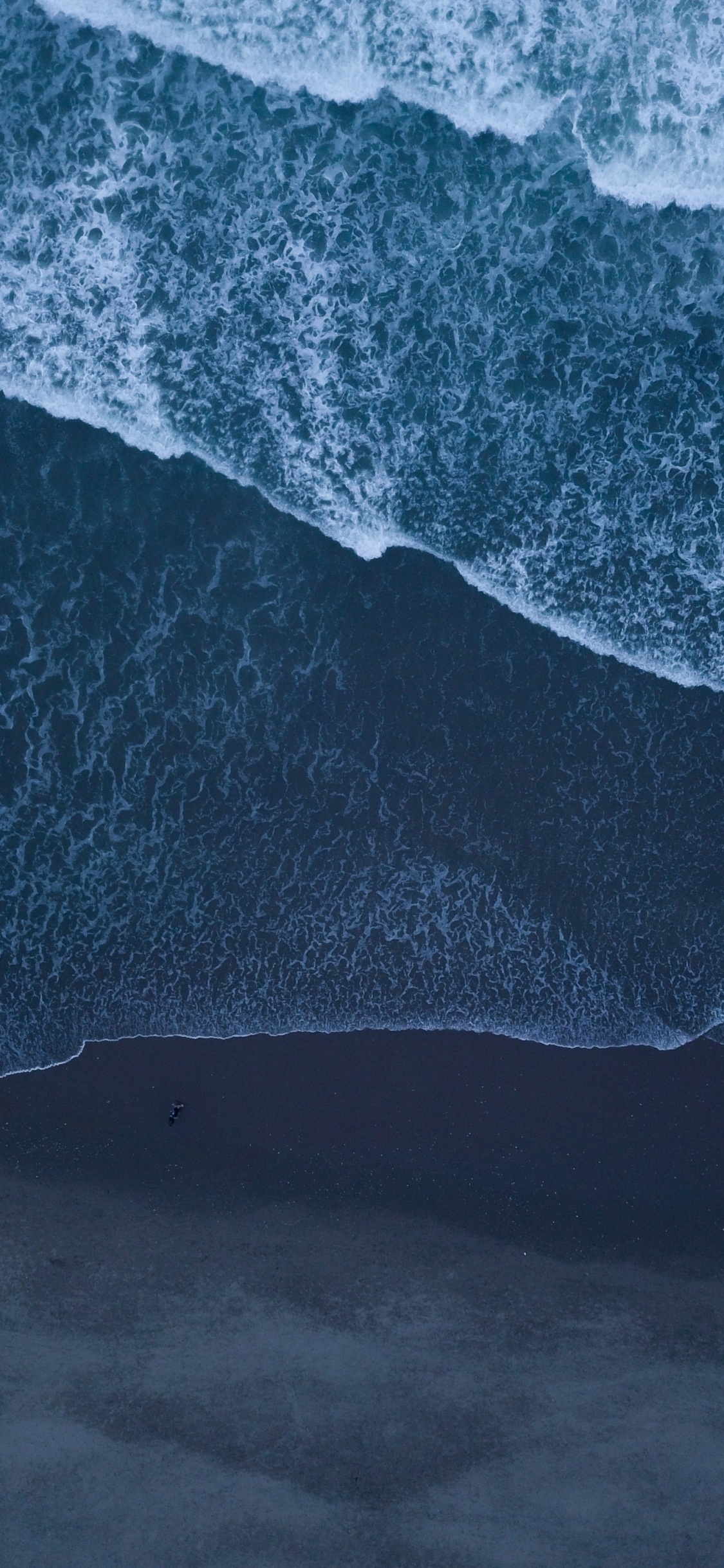 Обои синий, вода, ледник, ледяная форма, формирование в разрешении 1125x2436