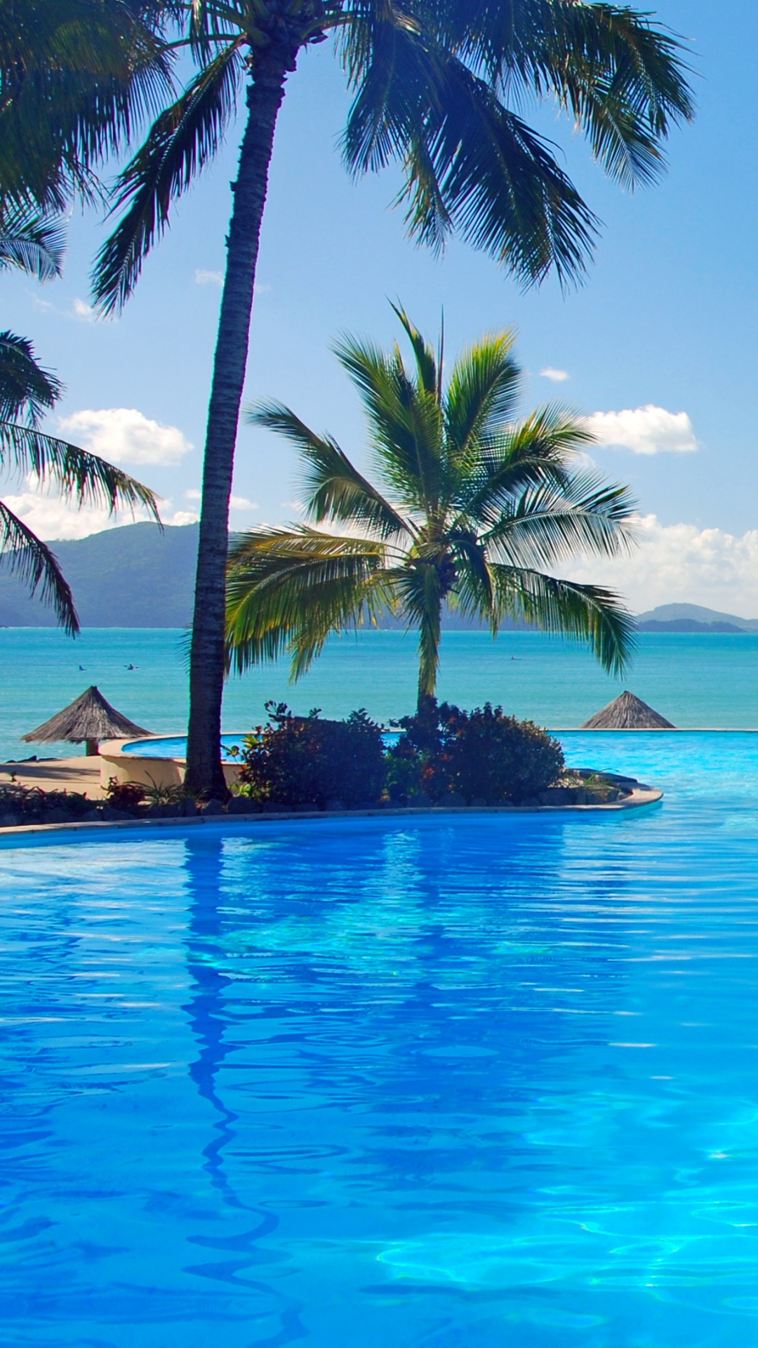 Обои плавательный бассейн, прибежище, отпуск, свойство, Карибский бассейн в разрешении 1080x1920