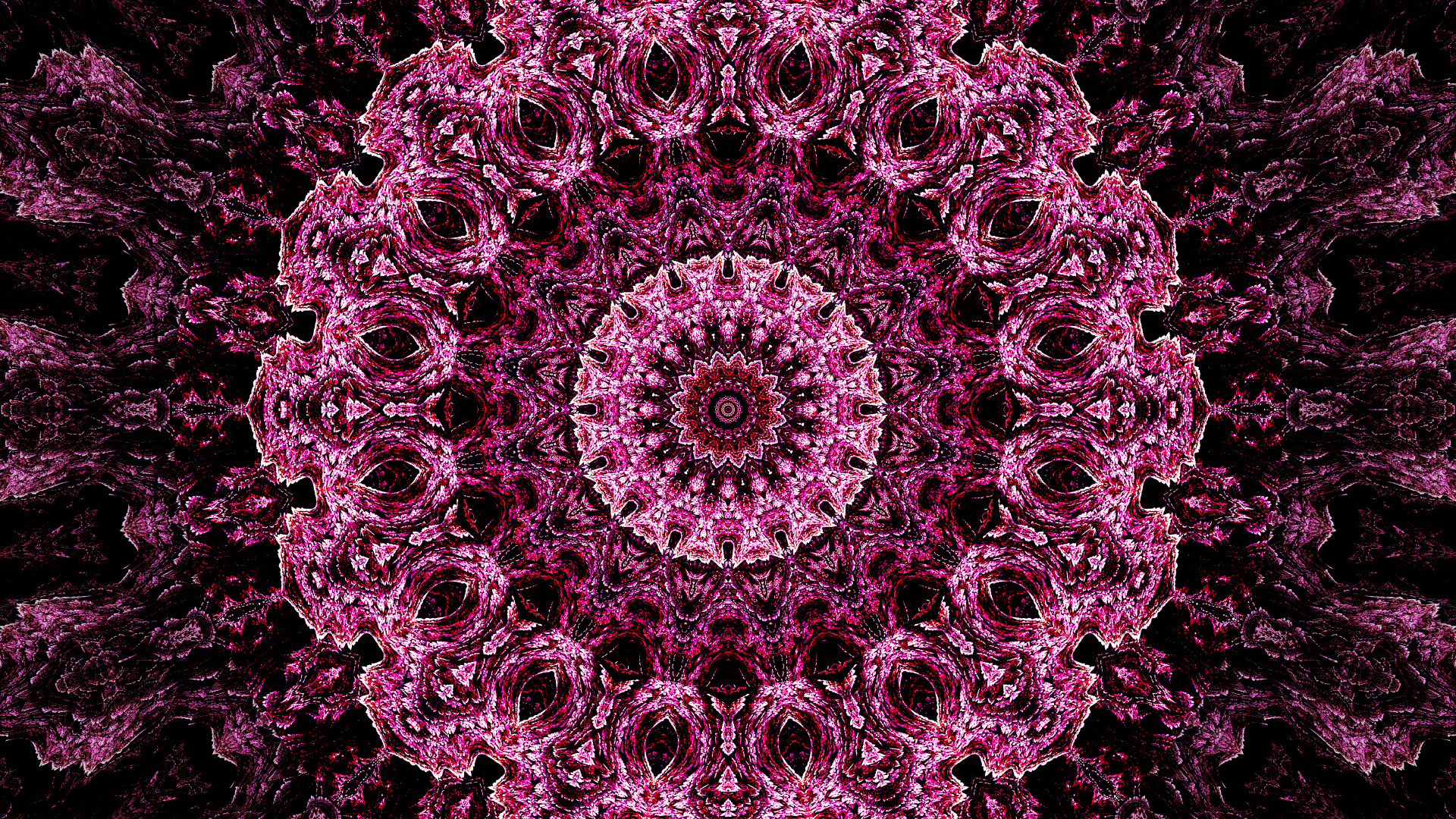 Обои узор, калейдоскоп, арт, фрактал, салфетка в разрешении 1920x1080