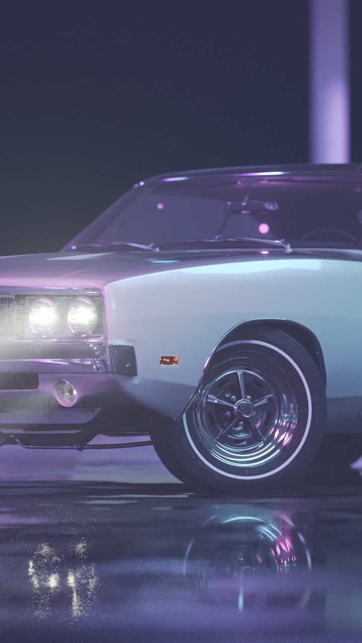 Обои Додж Чарджер Дайтона, dodge, авто, мускул кар, синий в разрешении 720x1280