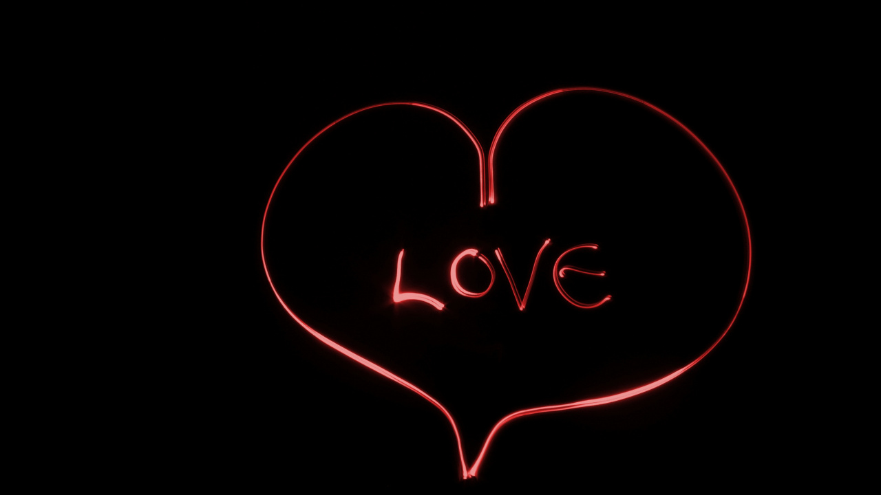 Обои любовь, сердце, текст, красный цвет, орган в разрешении 1280x720