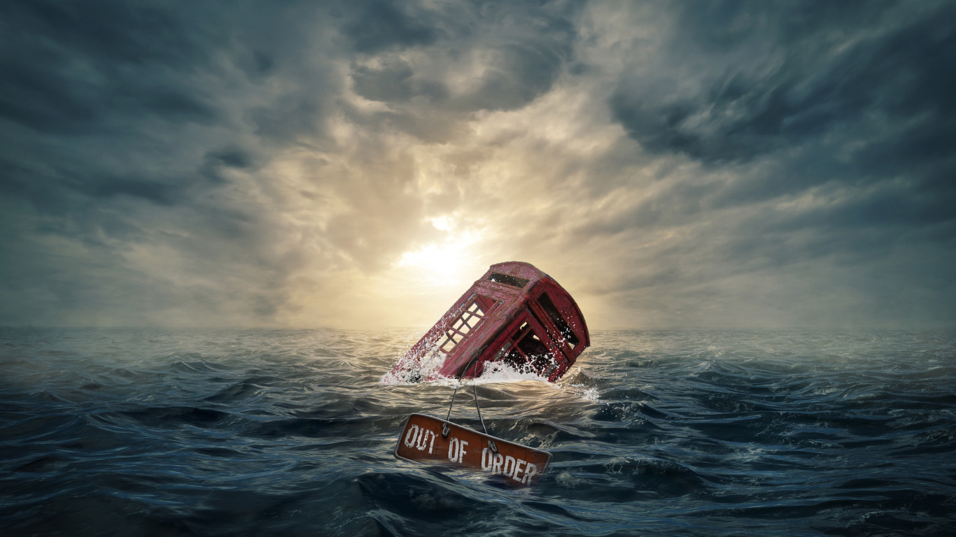 Обои море, ветровая волна, вода, океан, волна в разрешении 1366x768