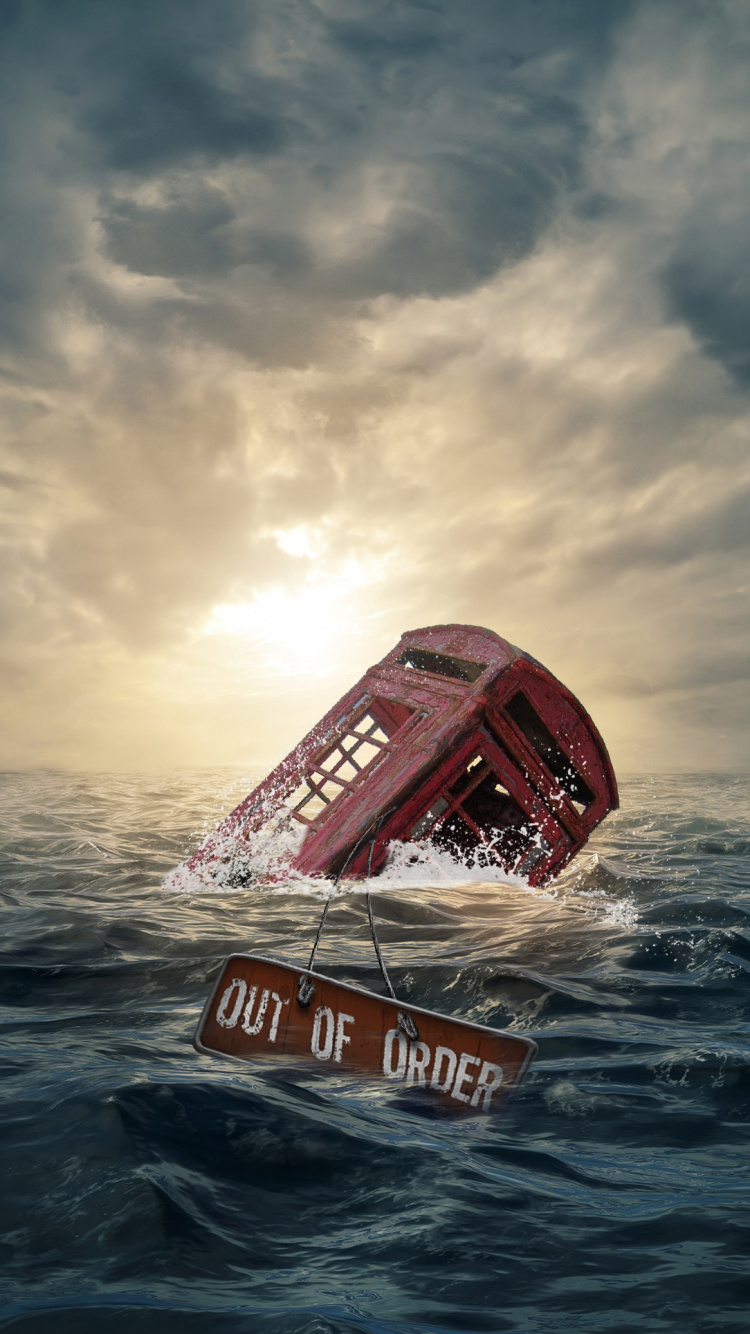 Обои море, ветровая волна, вода, океан, волна в разрешении 750x1334