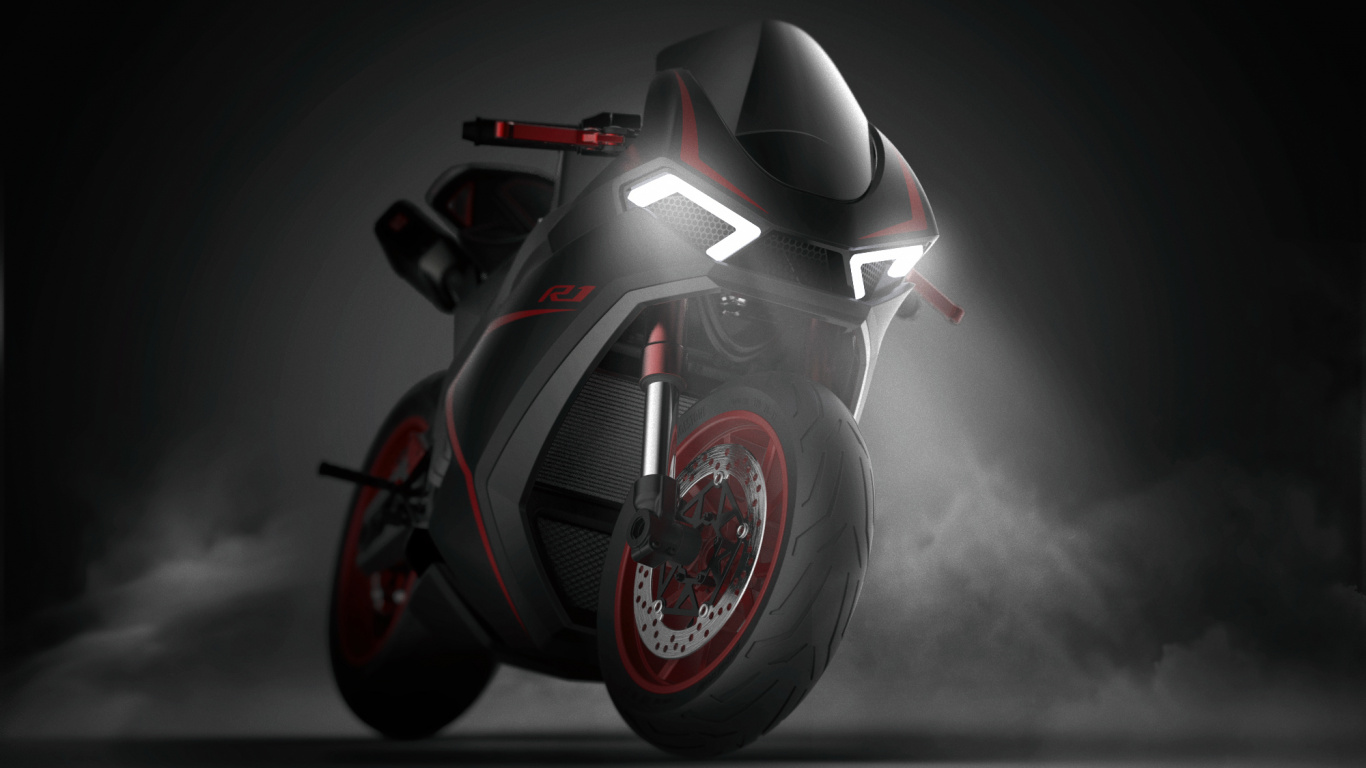 Обои Ямаха мотор Компани, мотоцикл, супербайк, автомобильные шины, фара в разрешении 1366x768