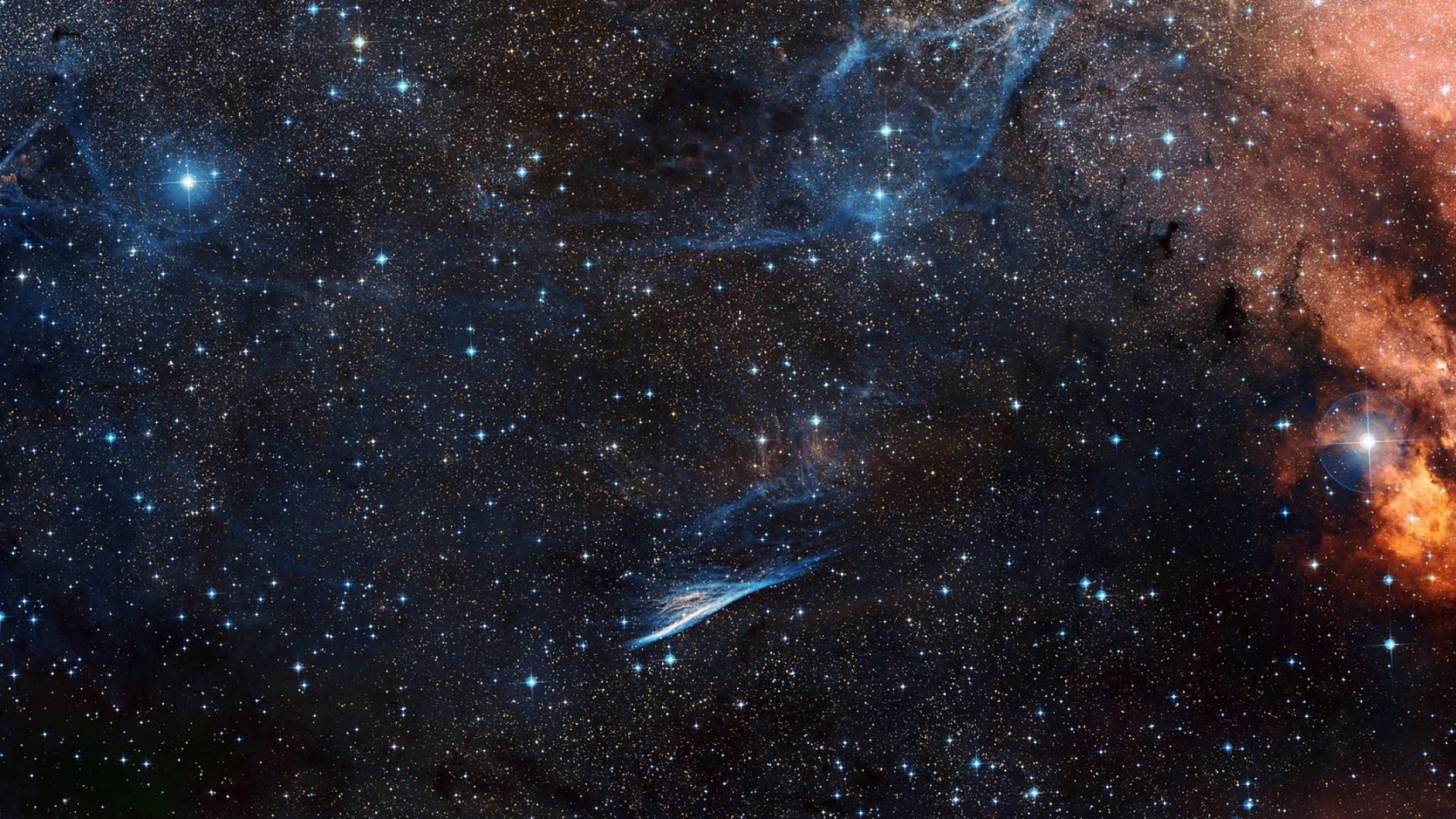 Обои космос, космическое пространство, Галактика, астрономический объект, атмосфера в разрешении 1920x1080