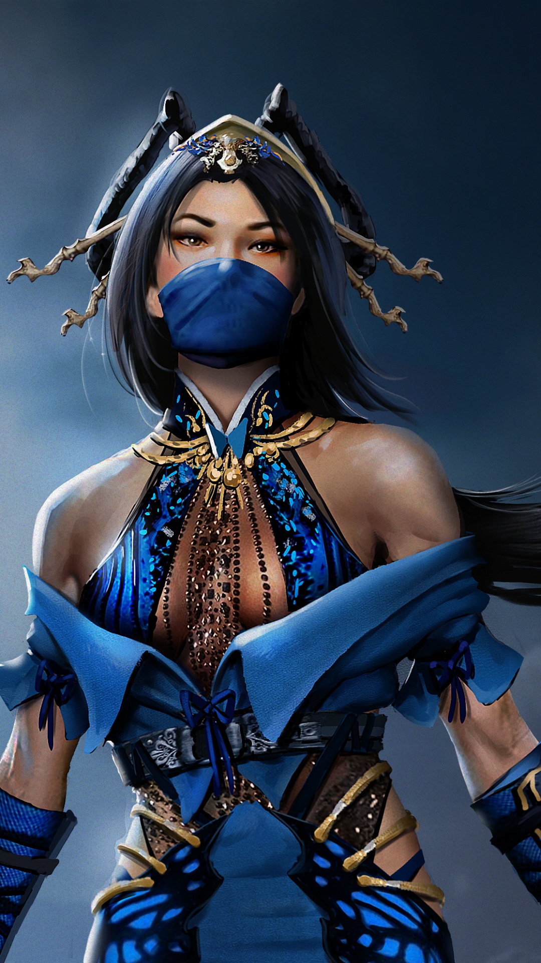 Обои Мортал Комбат 11, фан арт, арт, китана, игры в разрешении 1080x1920