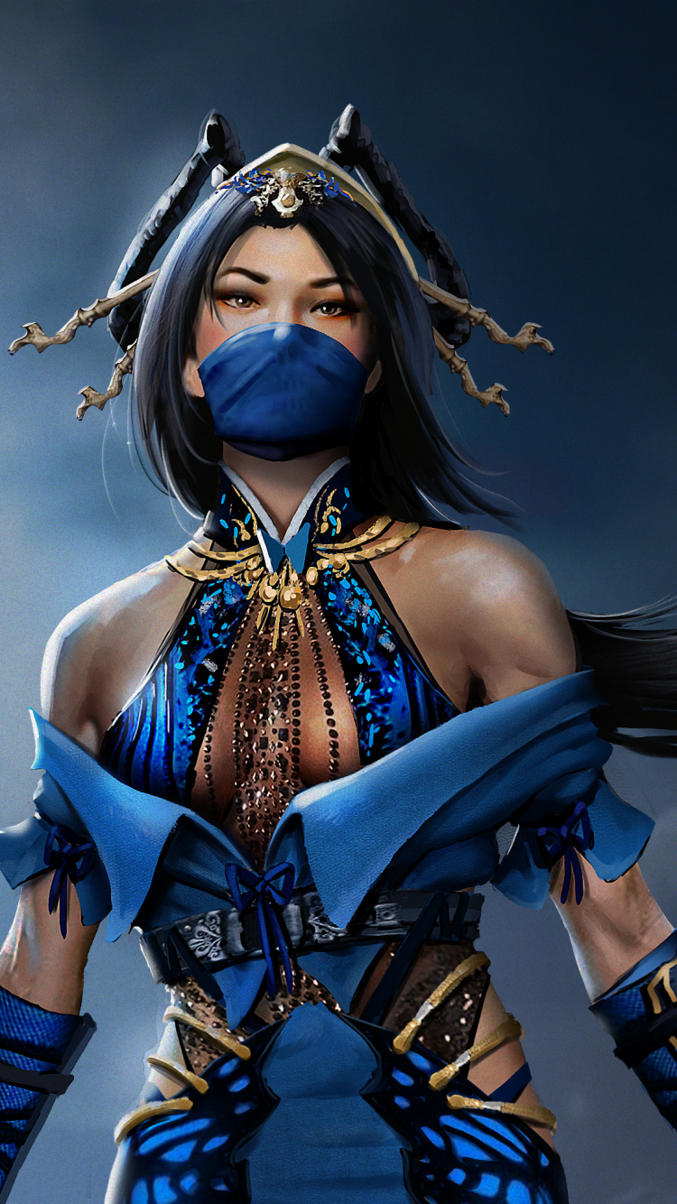 Обои Мортал Комбат 11, фан арт, арт, китана, игры в разрешении 750x1334