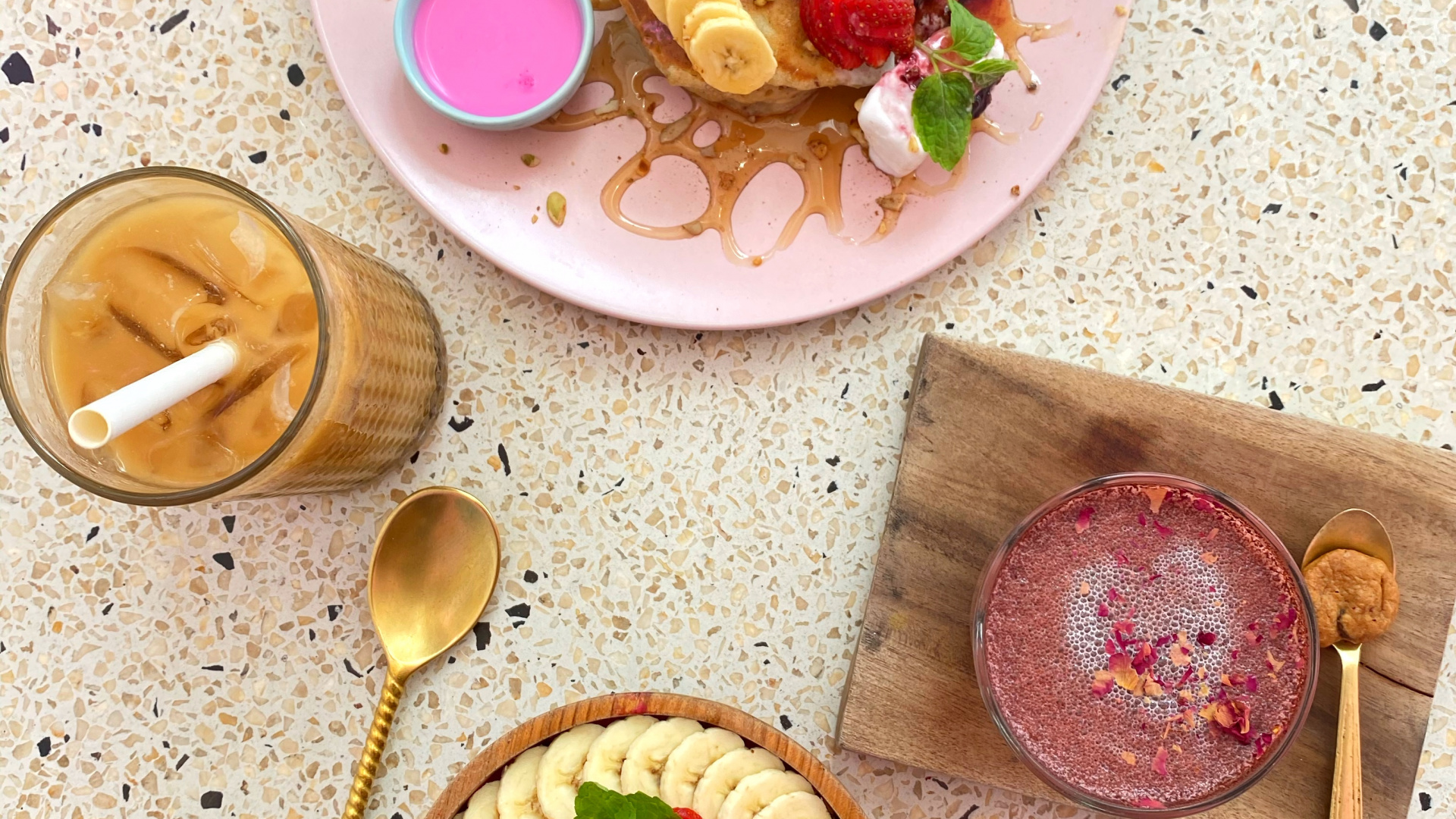 Обои бали, блюда, завтрак, вегетарианская кухня, поздний завтрак в разрешении 1920x1080