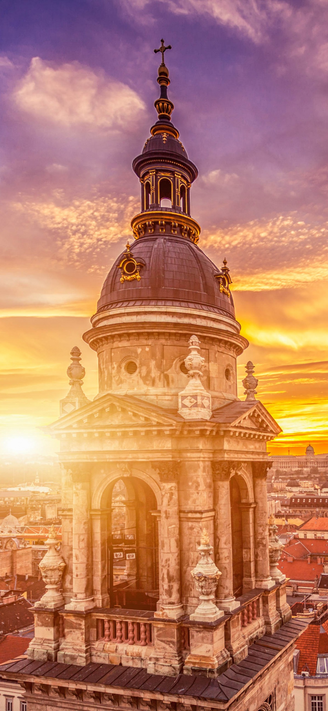 Обои базилика Святого Иштвана, Здание Венгерского Парламента, Gellrt Хилл, базилика, ориентир в разрешении 1125x2436