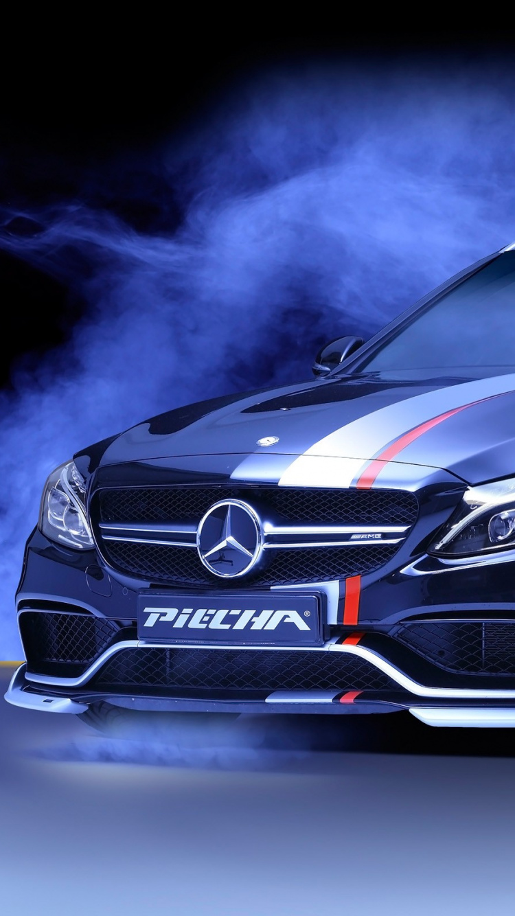 Обои авто, компактный автомобиль, мощные машины, Пьеха, Мерседес C-класса Мерседес-АМГ с 63 в разрешении 750x1334