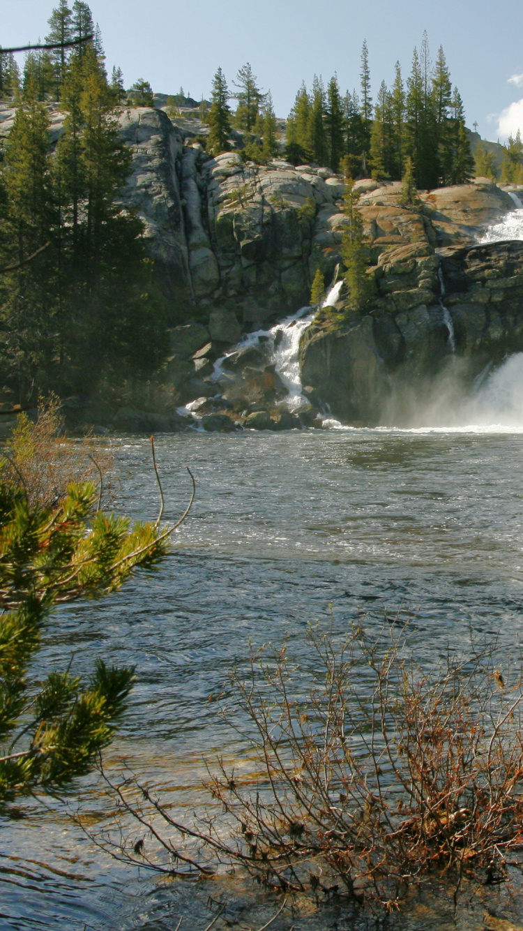 Обои Реки Туоломни, Белый Каскад, реки, водопад, водоем в разрешении 750x1334