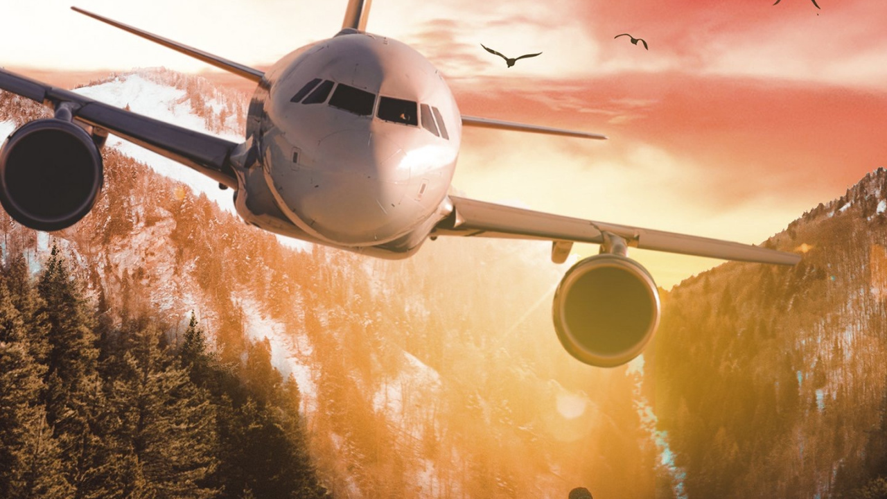 Обои самолет, реактивный самолет, самолеты, полет, облако в разрешении 1280x720