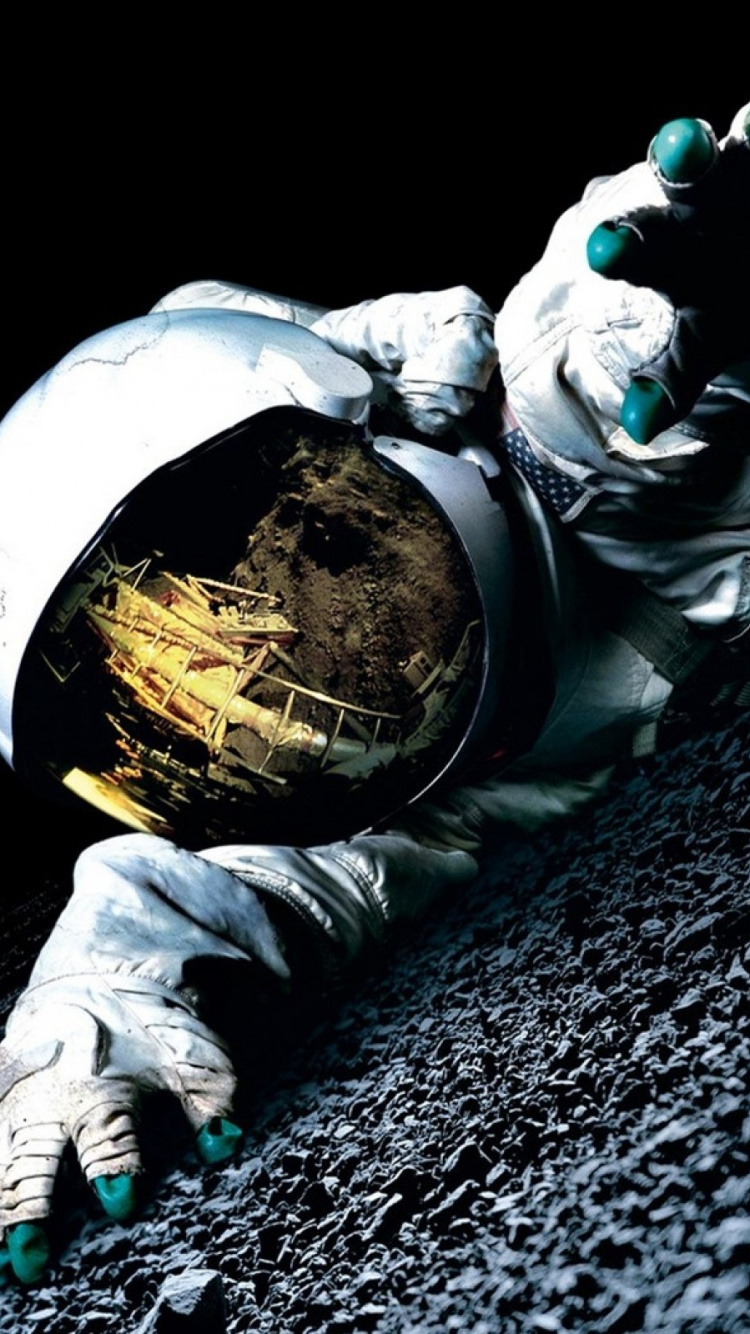 Обои астронавт, земля, астрономический объект, космическое пространство, планета в разрешении 750x1334