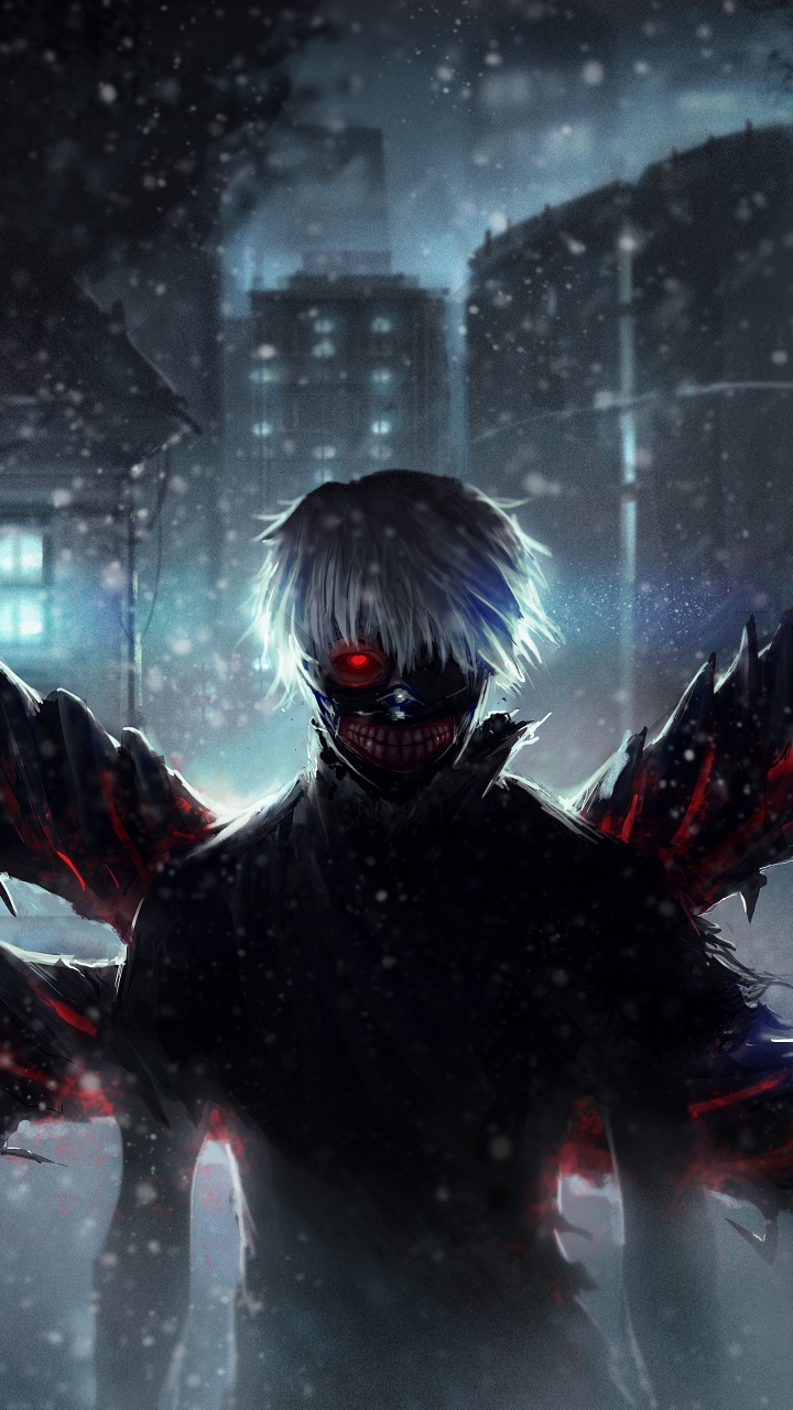 Обои Токио вурдалак, Кен kaneki, аниме, темнота, демон в разрешении 720x1280