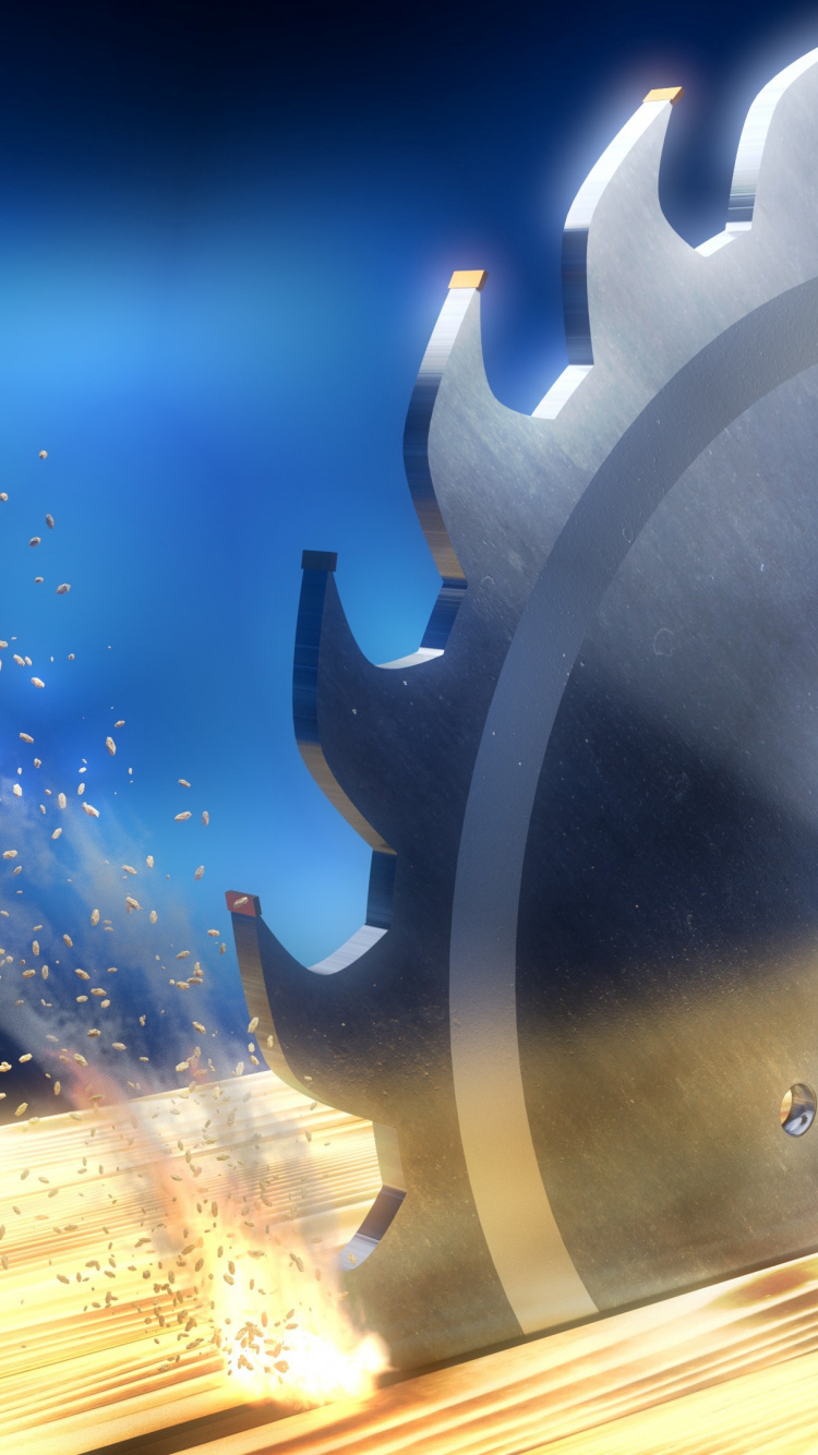 Обои пространство, графика, иллюстрация, пила, свет в разрешении 750x1334