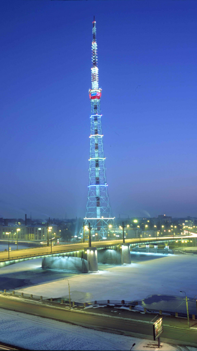 Обои Санкт-Петербургская телебашня, ориентир, вышка, город, небоскреб в разрешении 750x1334