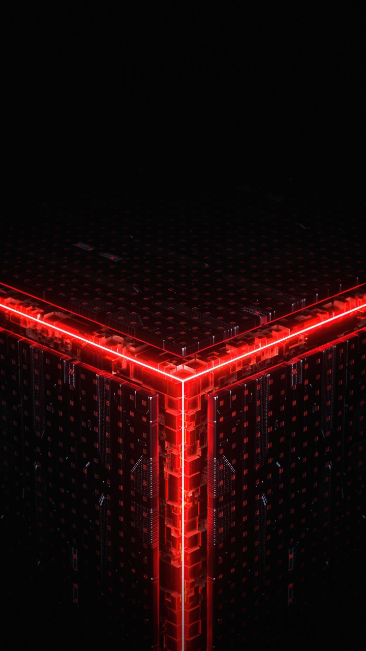 Обои абстрактный куб, куб, абстрактное искусство, абстракция, графика в разрешении 720x1280