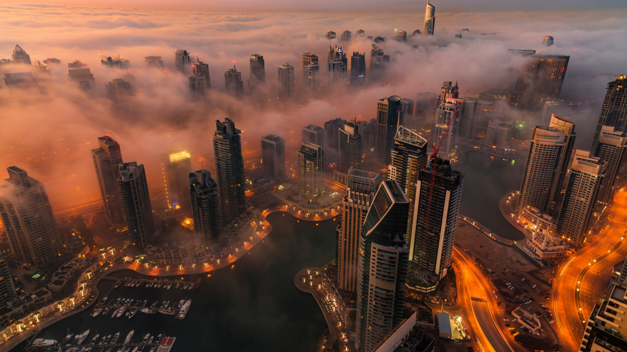 Обои городской пейзаж, метрополия, город, городской район, небоскреб в разрешении 1280x720