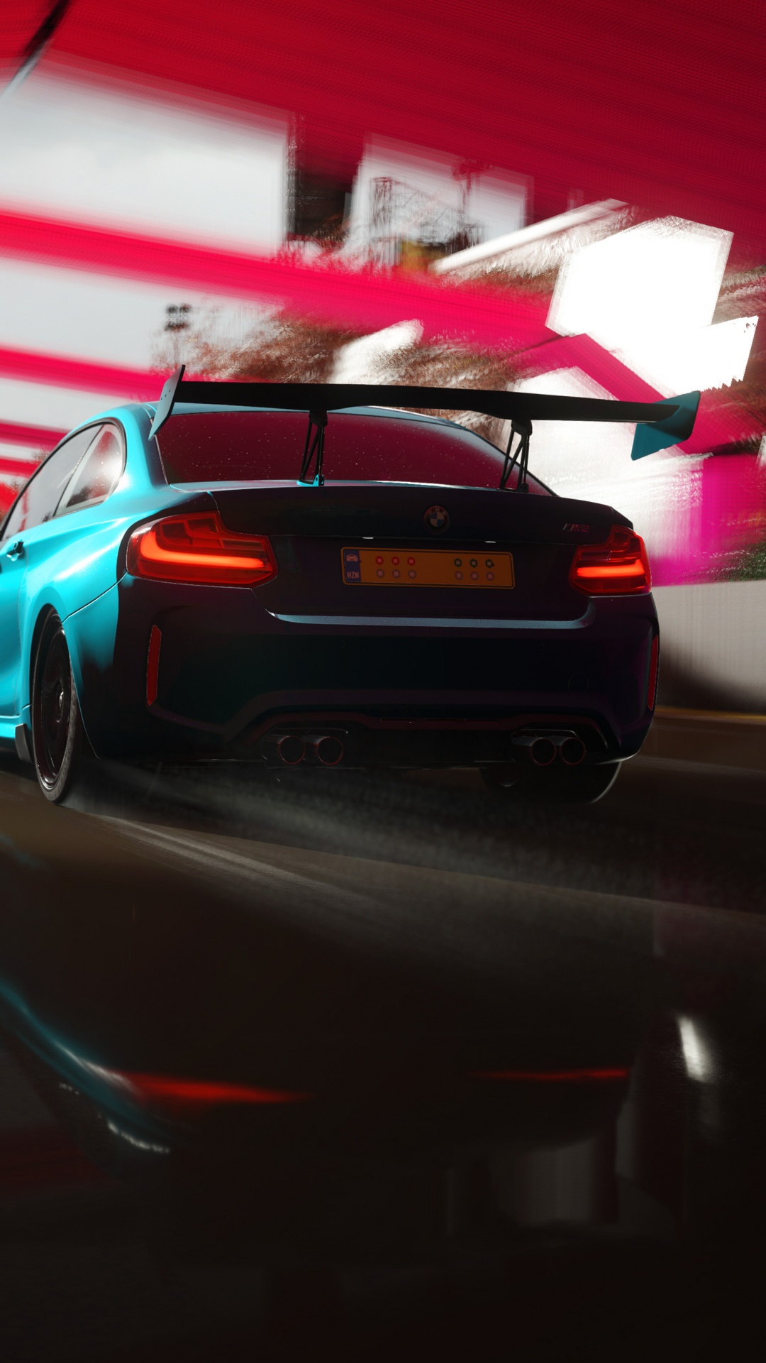 Обои авто, красный цвет, автомобильное освещение, спорткар, свет в разрешении 1080x1920