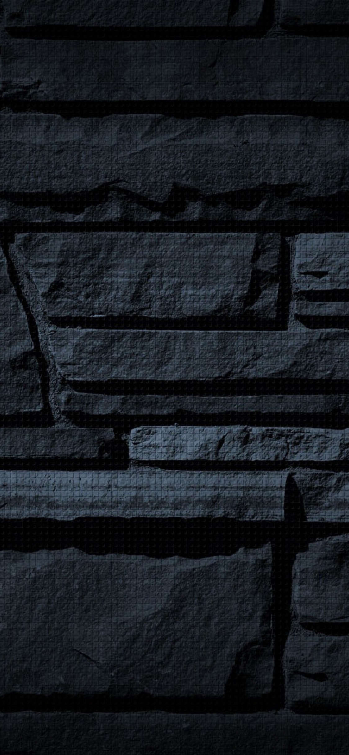 Обои текстура, черный, стена, кирпич, каменная стена в разрешении 1125x2436