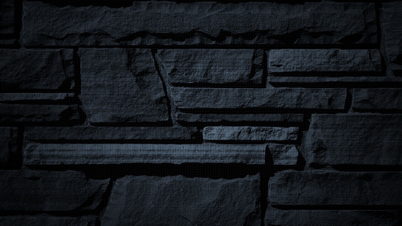 Обои текстура, черный, стена, кирпич, каменная стена в разрешении 1280x720